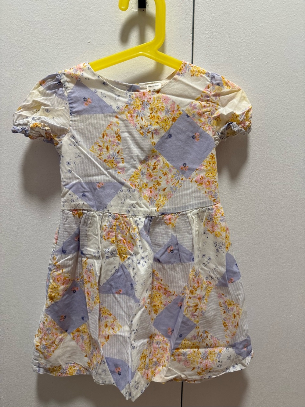 OshKosh B'gosh Lavender and Yellow Floral Patchwork Dress